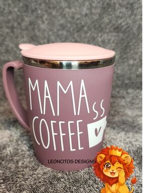 Pink "Mama Coffee" Travel Mug